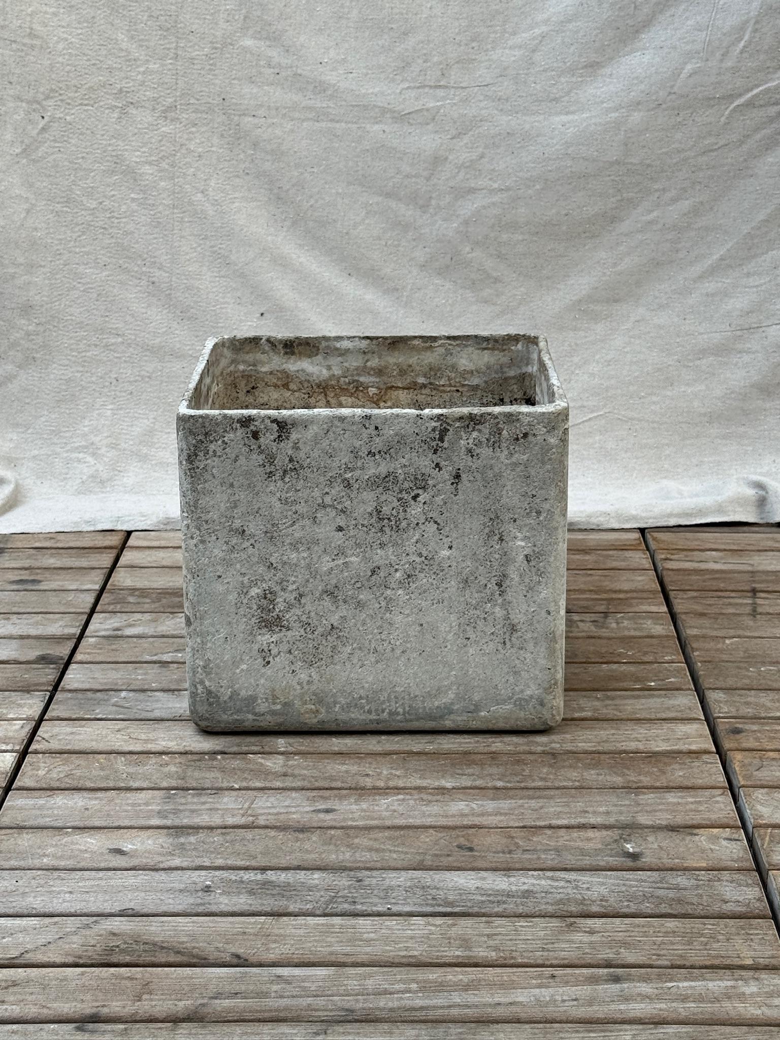 Rare Mid-Century Square Eternit Planter by Willy Guhl For Sale 1