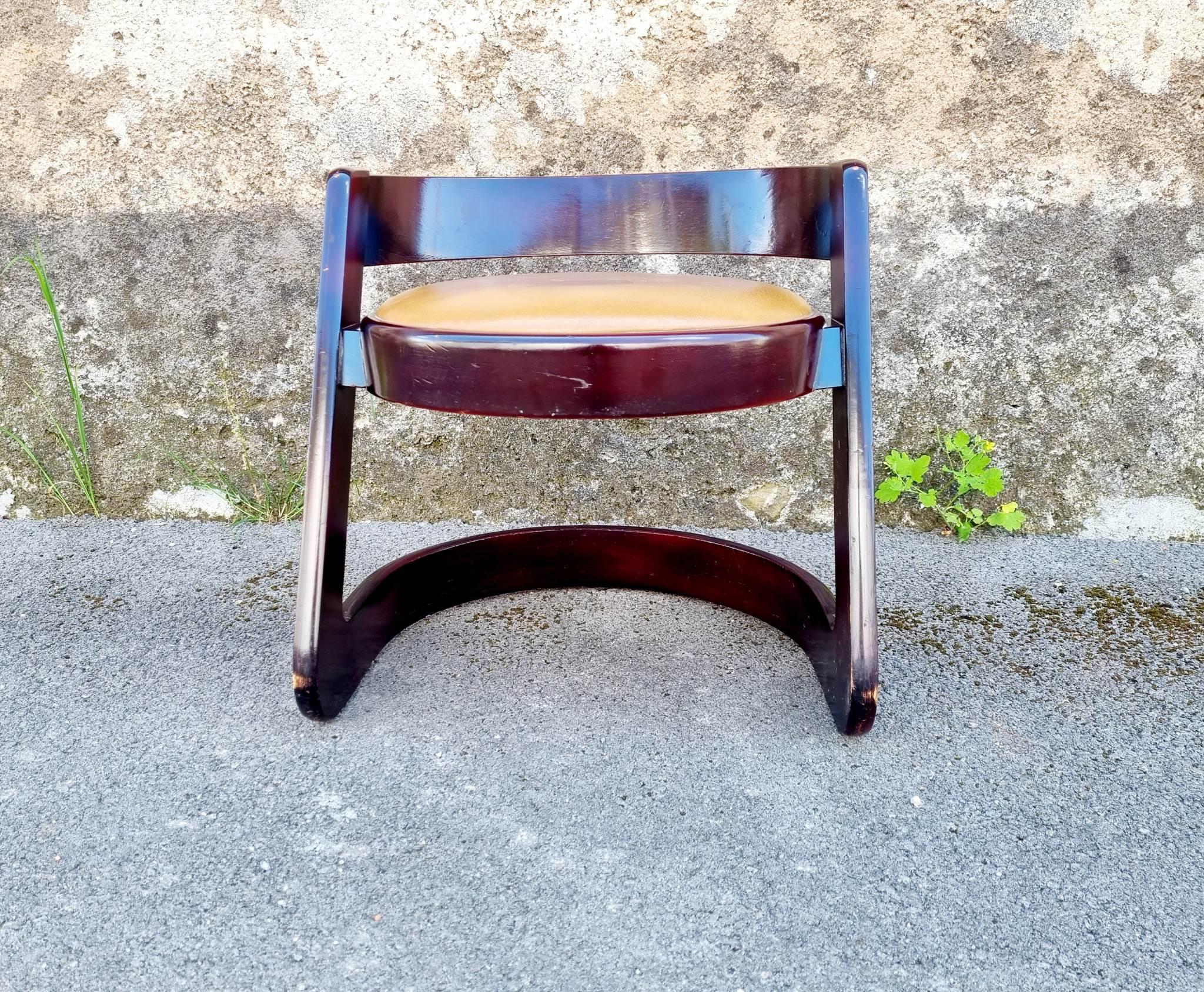 Rare Midcentury Stool by Willy Rizzo for Mario Sabot, Italy 70s In Good Condition For Sale In Lucija, SI