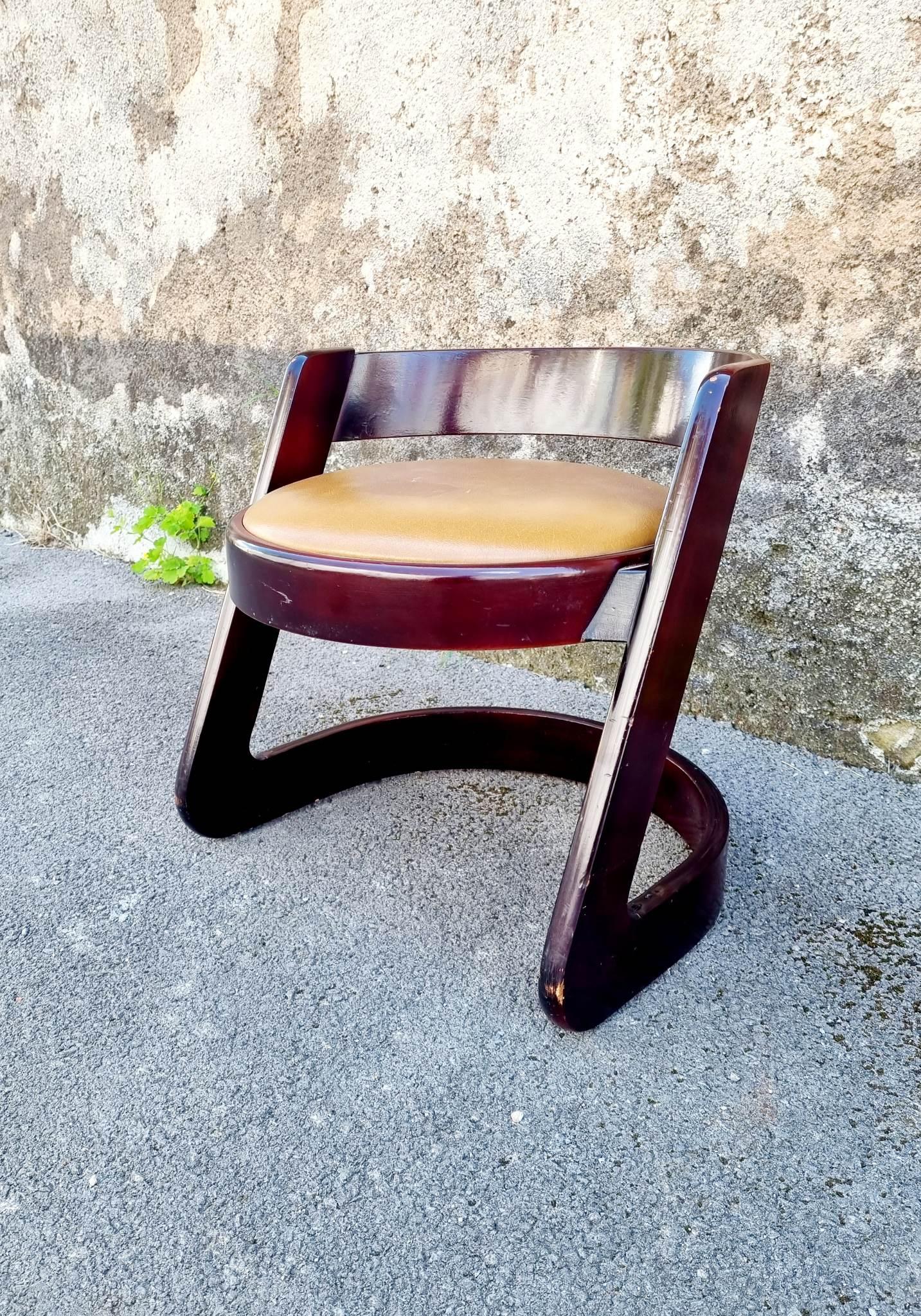 Rare Midcentury Stool by Willy Rizzo for Mario Sabot, Italy 70s For Sale 1