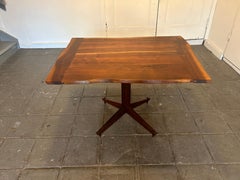 Rare Mid Century Studio Craft Sculptural Walnut Dining table by James Martin