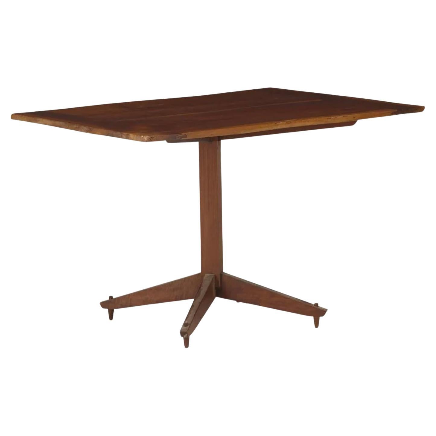 Rare Mid Century Studio Craft Sculptural Walnut Dining table by James Martin  For Sale