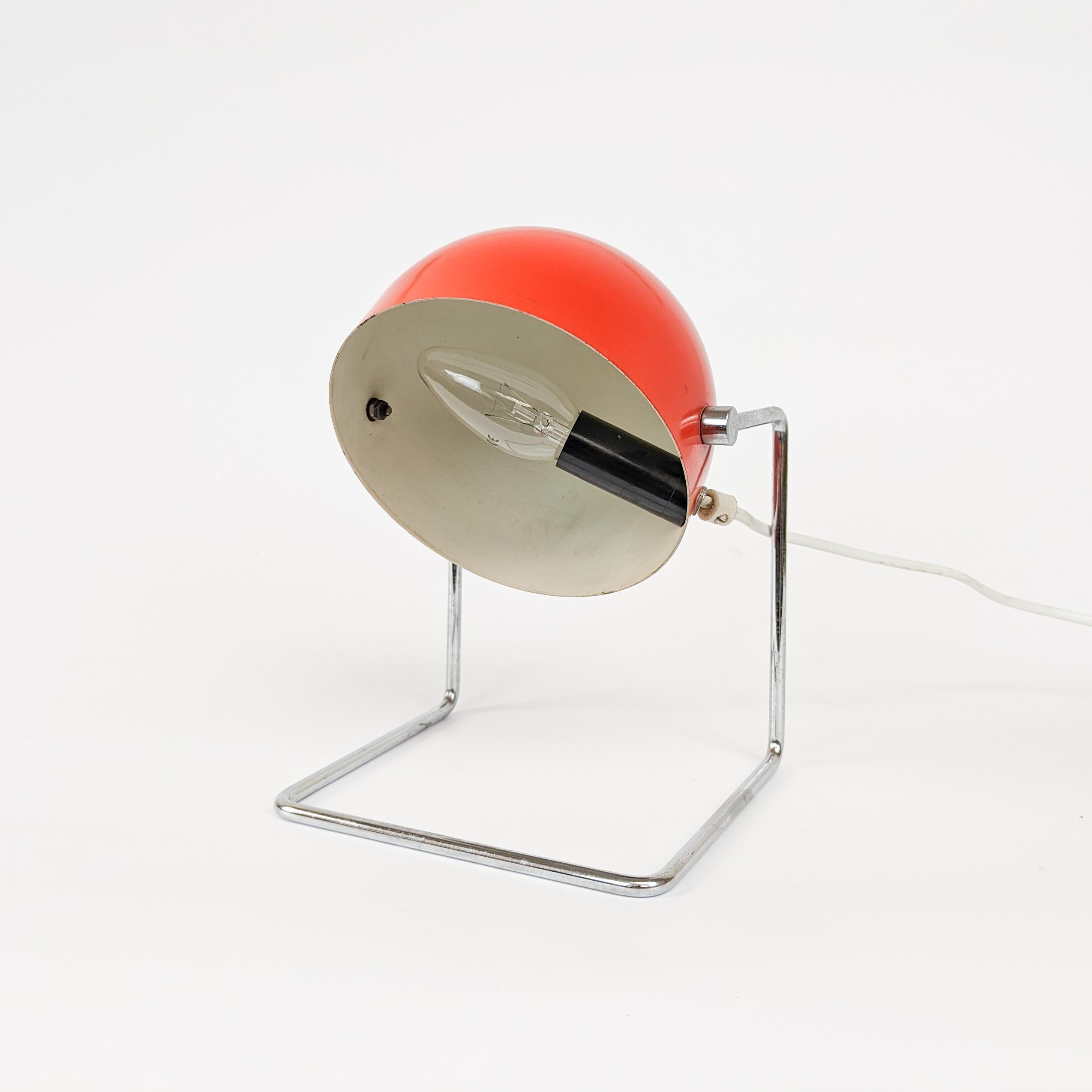 Metal Rare Mid-Century Table Lamp by Josef Hurka for Napako For Sale