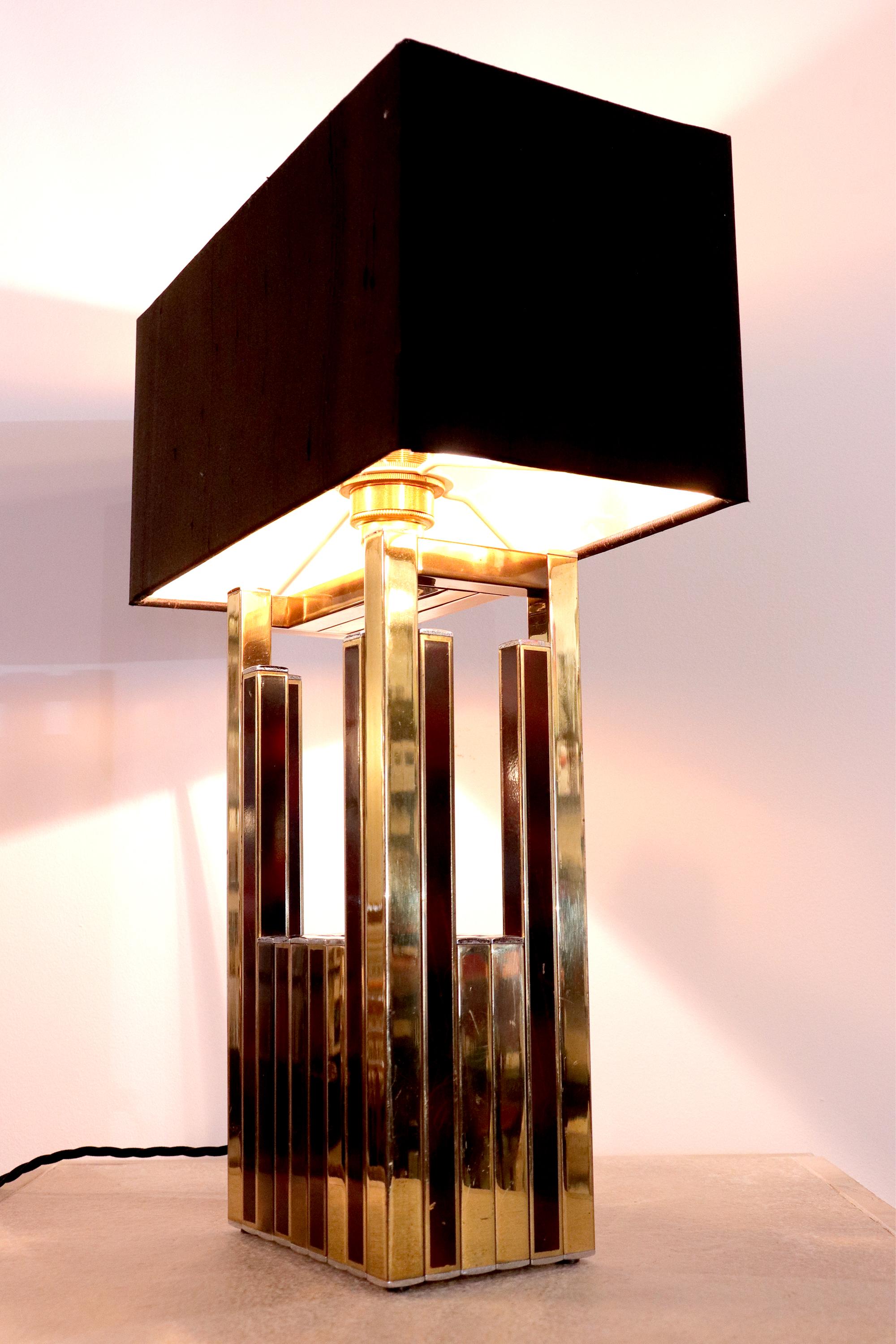 Mid-Century Modern Rare mid century table lamp by Willy Rizzo for BD Lumica, 1970s.