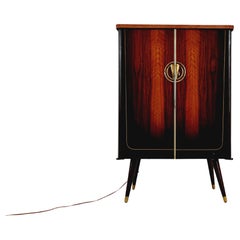 Seltene Mitte des Jahrhunderts Teakholz Deutsch Alte TV-Schrank  Bar-/Sideboard, BY Schaub Lorenz