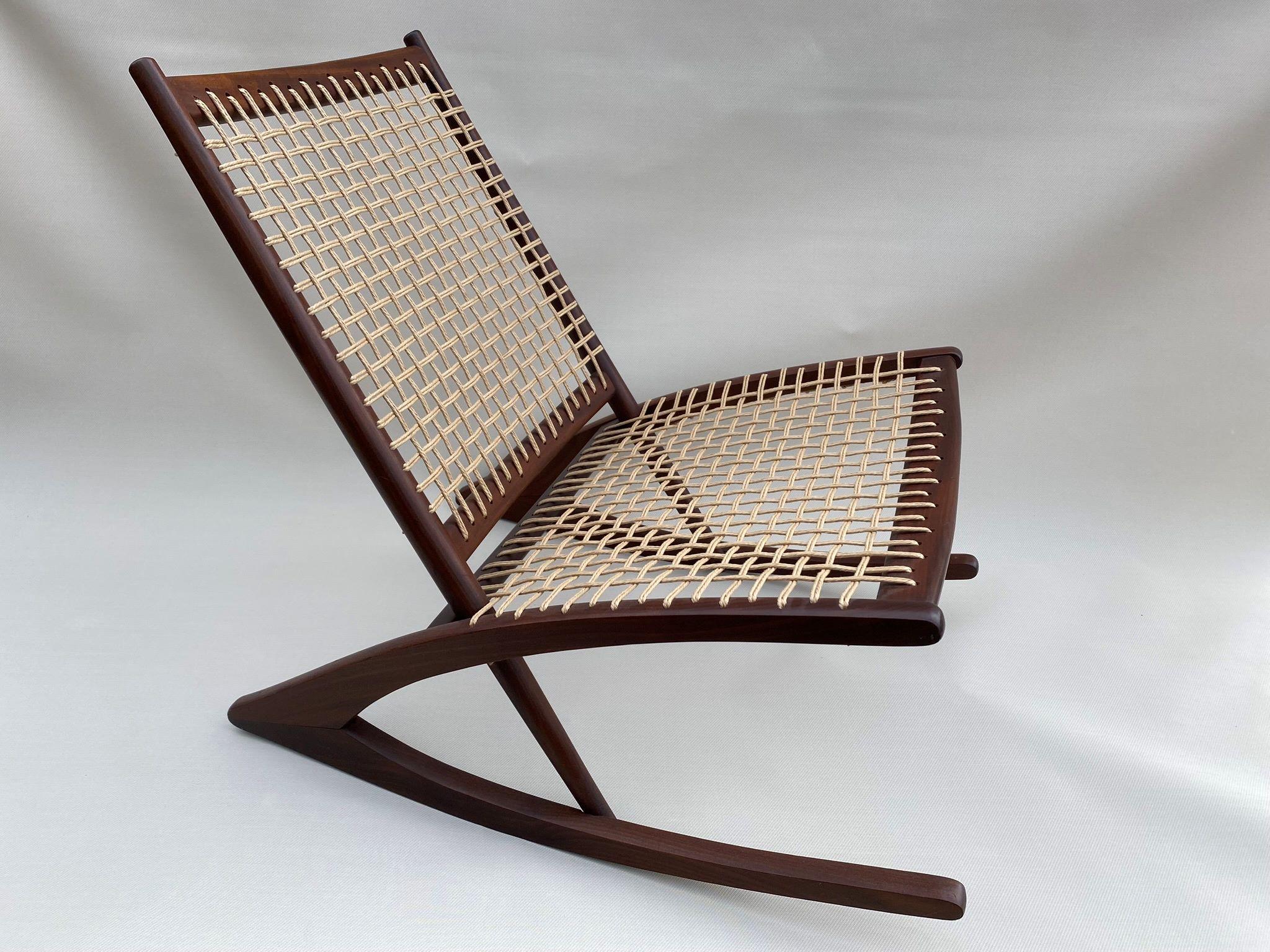 Mid-Century Modern Rare Midcentury Teak Rocking Chair by Frederik Kayser Model 599 Norway, 1950s For Sale