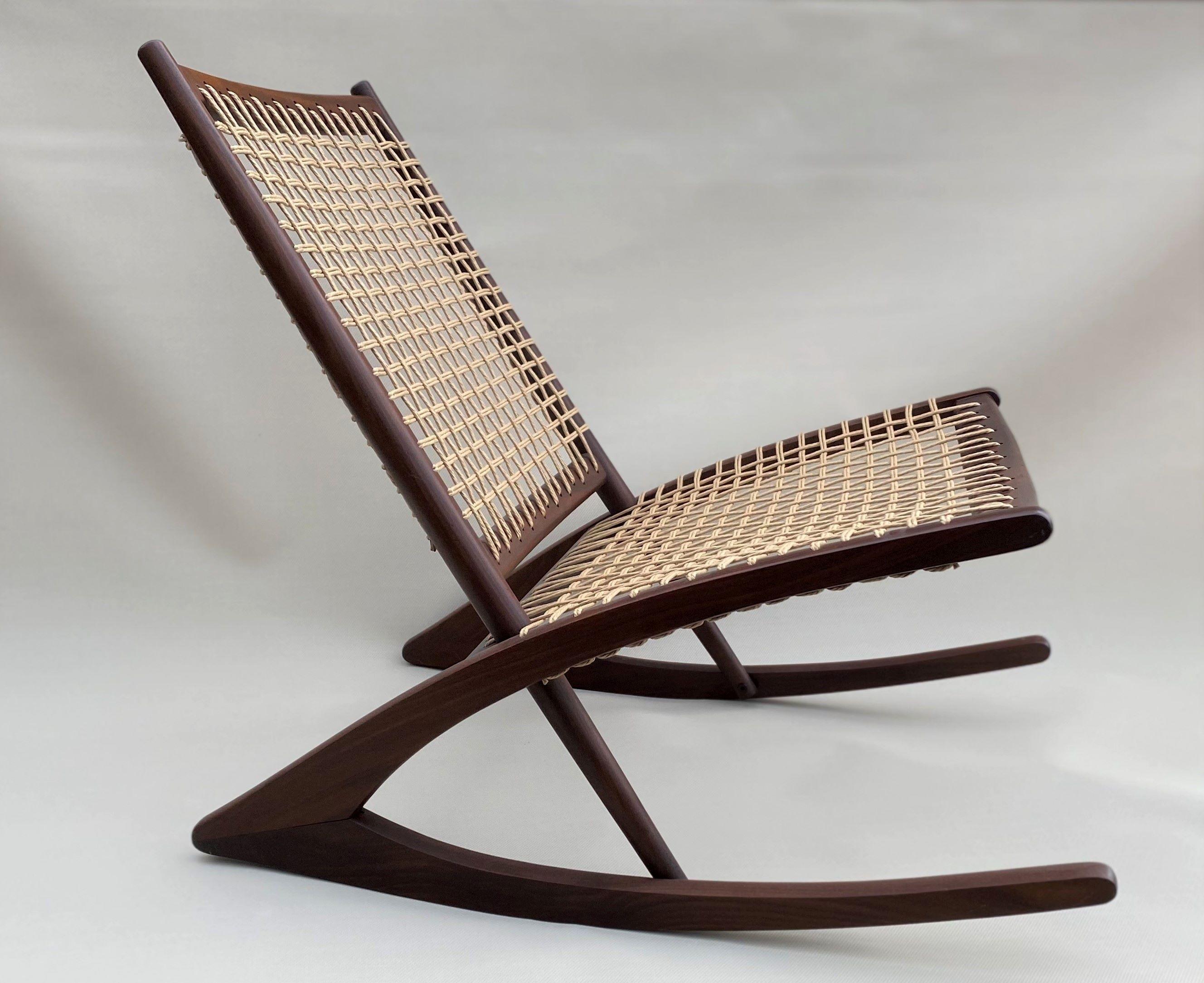 Rare Midcentury Teak Rocking Chair by Frederik Kayser Model 599 Norway, 1950s In Good Condition For Sale In Richmond, Surrey
