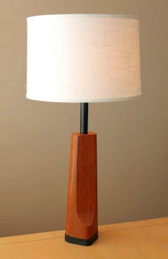 Rare Mid Century Teak Sculptural Laurel Lamp by Richard Barr 60s Art Paul McCobb