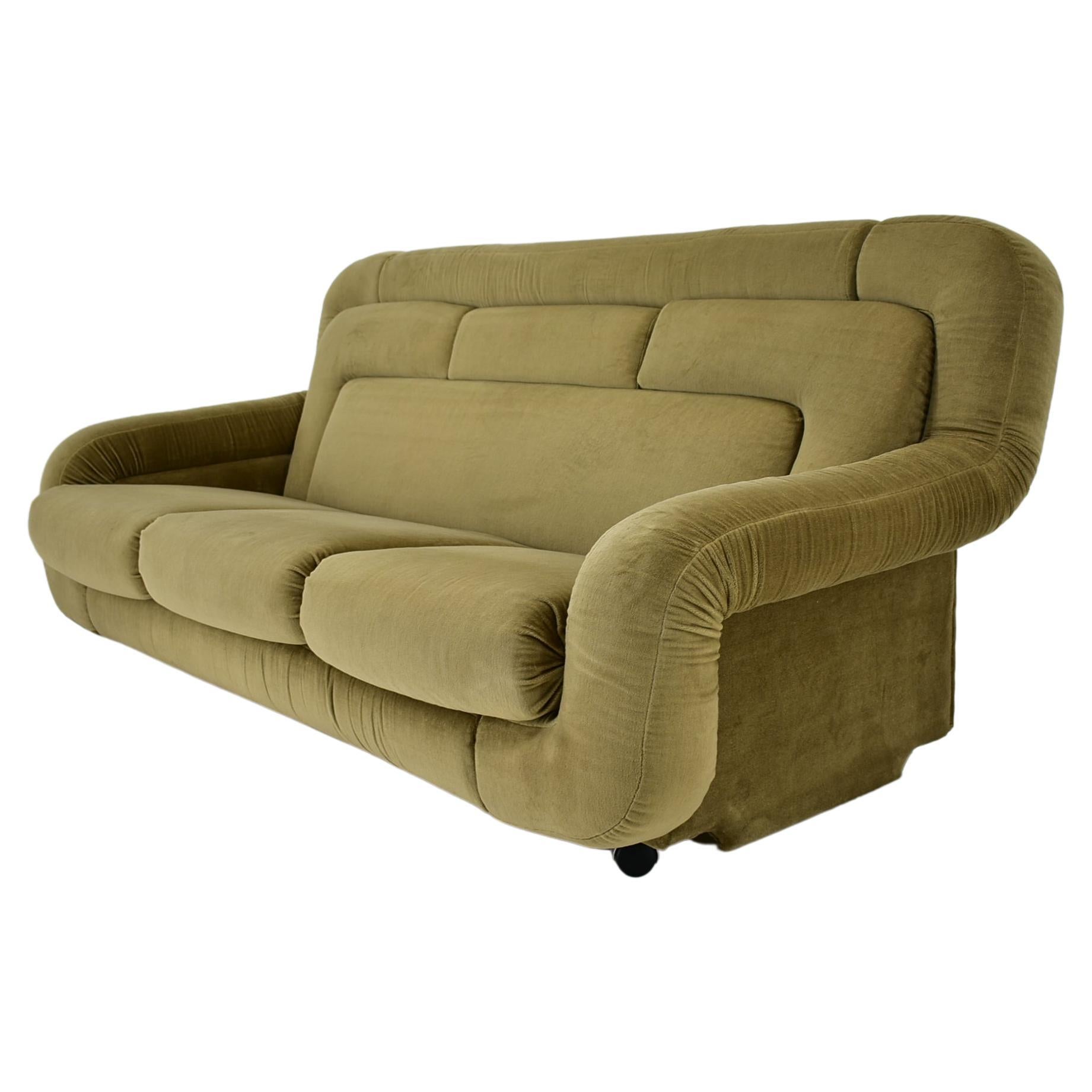 Seltenes dreisitziges Mid-Century-Sofa Italien , 1970er Jahre im Angebot