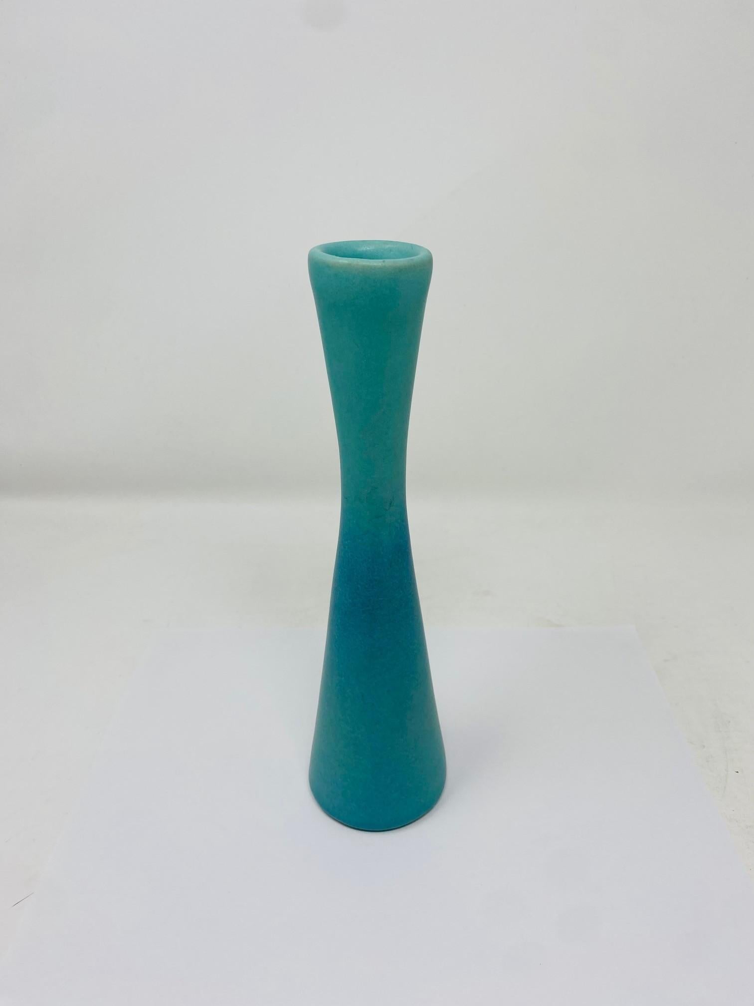 Mid-Century Modern Rare Mid Century Turquoise Vase by Van Briggle For Sale