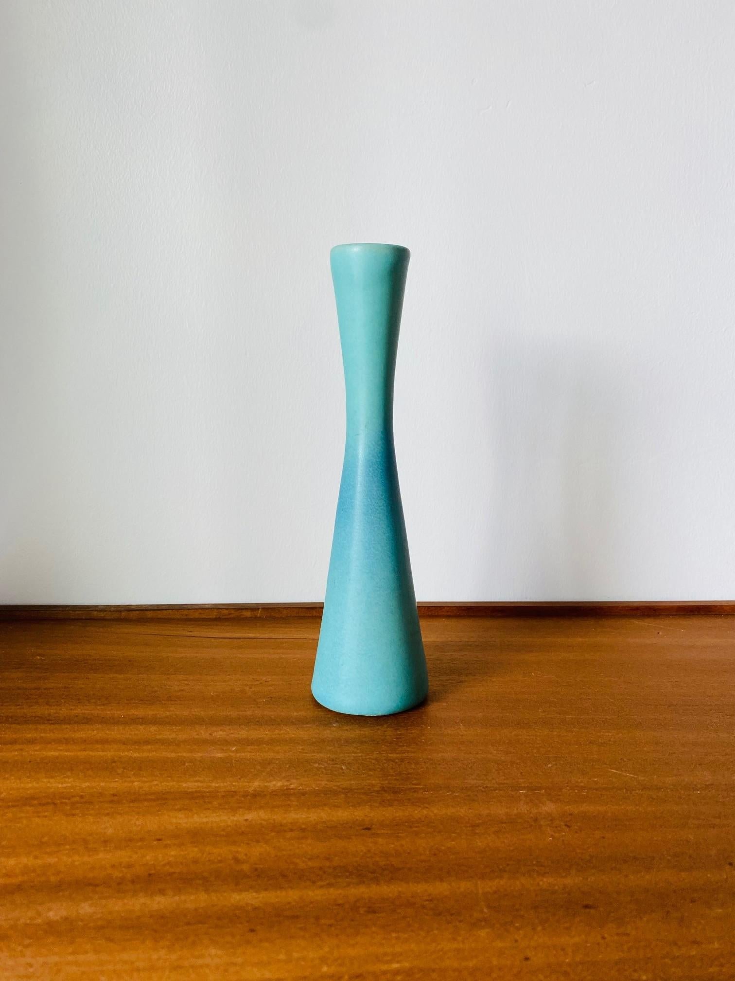 Late 20th Century Rare Mid Century Turquoise Vase by Van Briggle For Sale