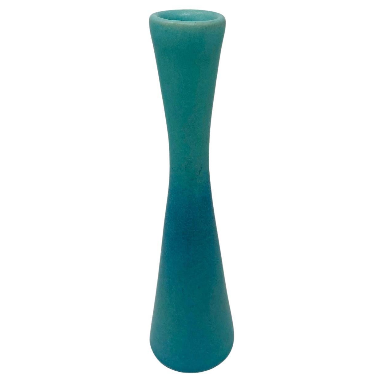Rare Mid Century Turquoise Vase by Van Briggle For Sale