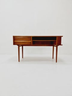 Rare Mid-Century vintage German Desk in walnut, 1950s