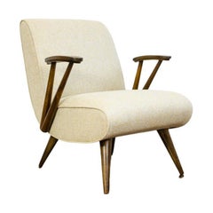 Rare Mid-Century Vintage Yellow Lounge Chair 300-110 by GFM, 1960s