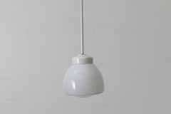 Mid-Century Wagenfeld Pendant Light with Opaline Glass Shade