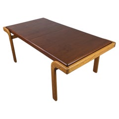 Vintage Rare Mid Century Walnut & Oak Dining Table by Lou Hodges, c1970s