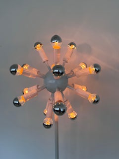 Rare Mid Century white Floor Lamp Sputnik - Atom, around 1980s