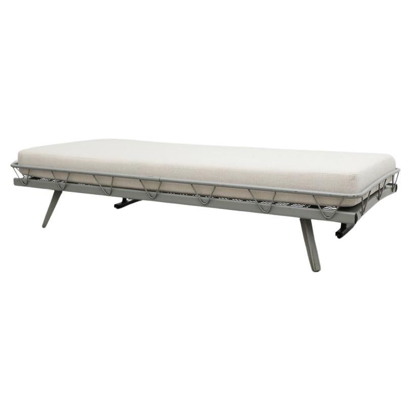 Rare Mid Century Wim Rietveld Metal  "Fold-Up" Arielle Daybed for Auping, 1953 For Sale