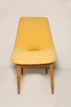 Rare Mid Century Yellow Shell Chair, H.Lachert, Europe, 1960s