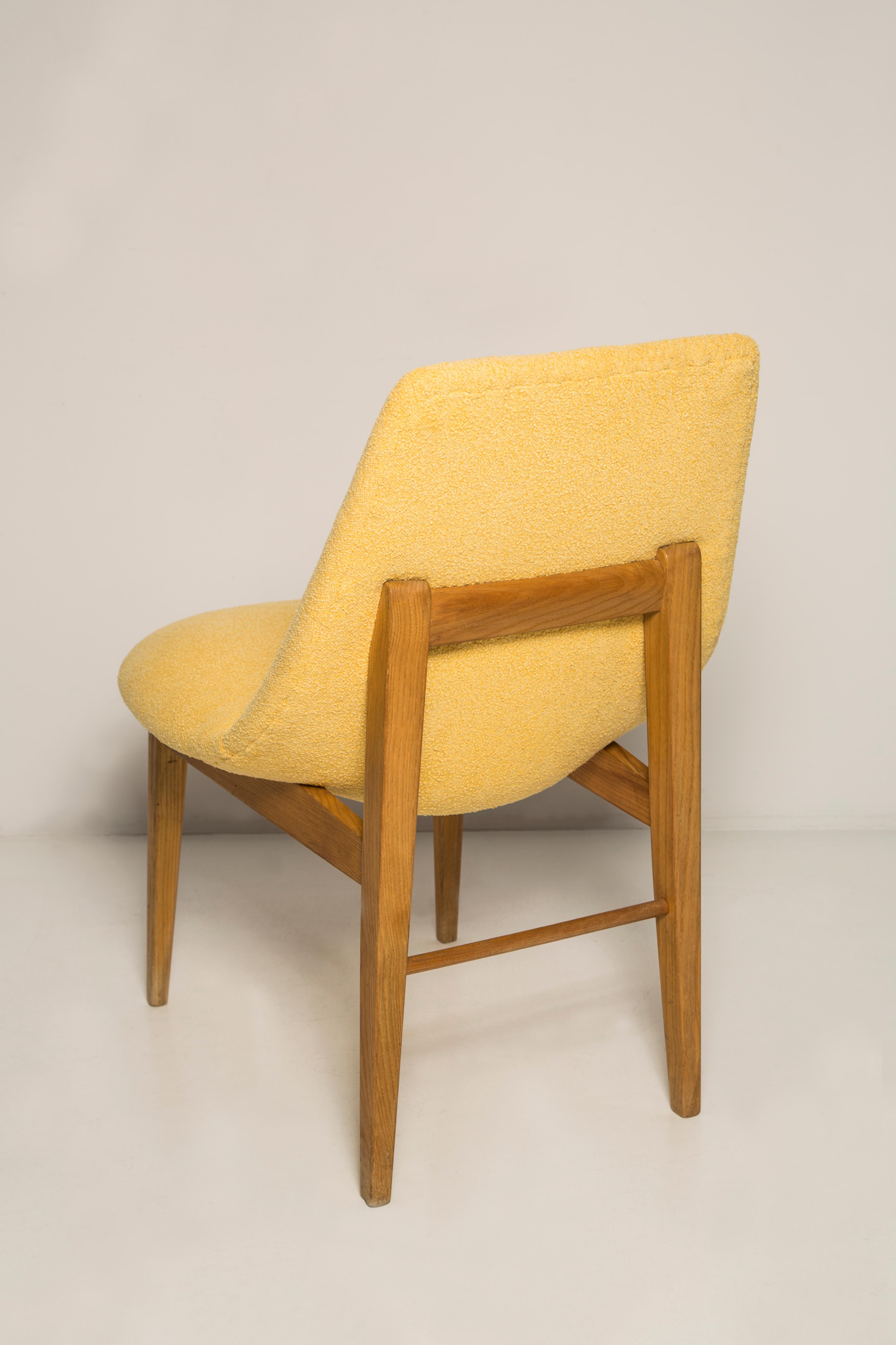 Tessile Rara sedia a conchiglia gialla di metà secolo, H. Lachert, Europa, anni '60 in vendita