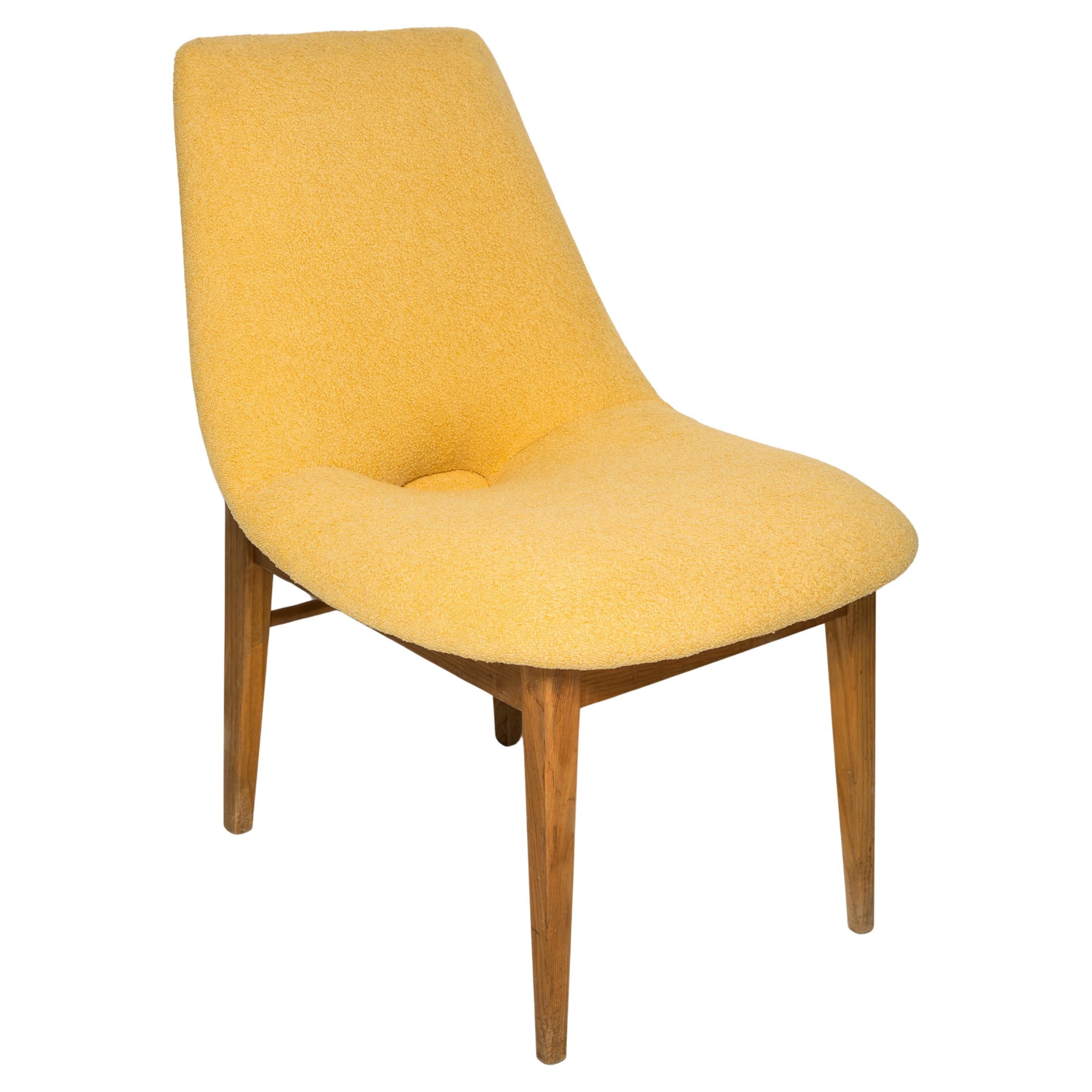 Rare Mid Century Yellow Shell Chair, H.Lachert, Europe, 1960s