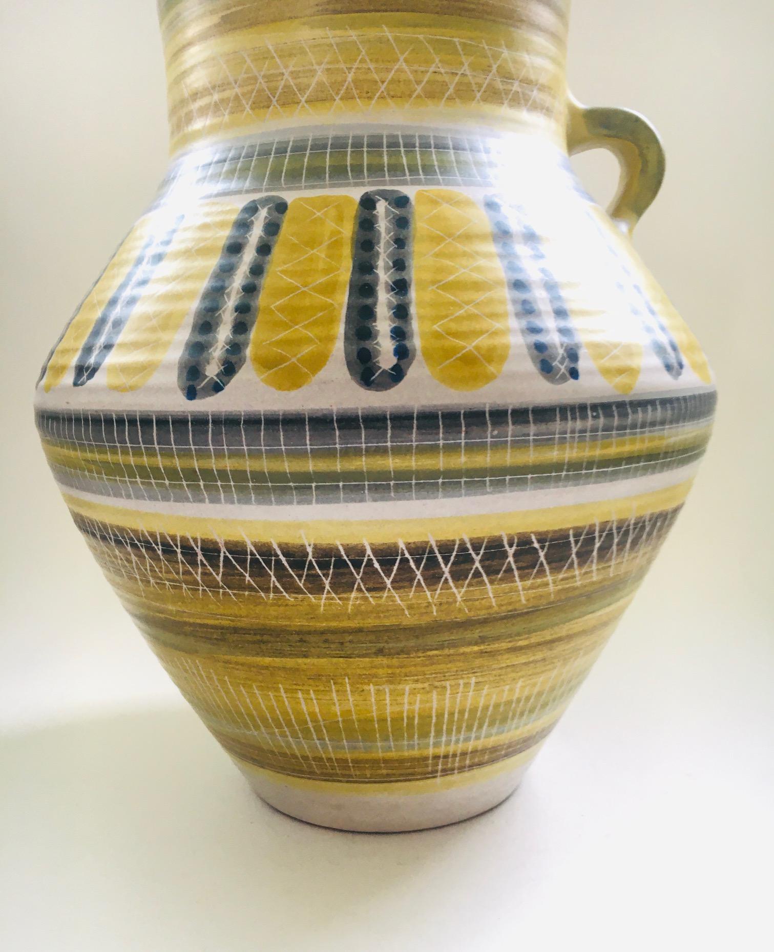 Seltene Midcentury Art Pottery Studio Vase von Marcel Guillot, Frankreich 1950er Jahre im Angebot 6