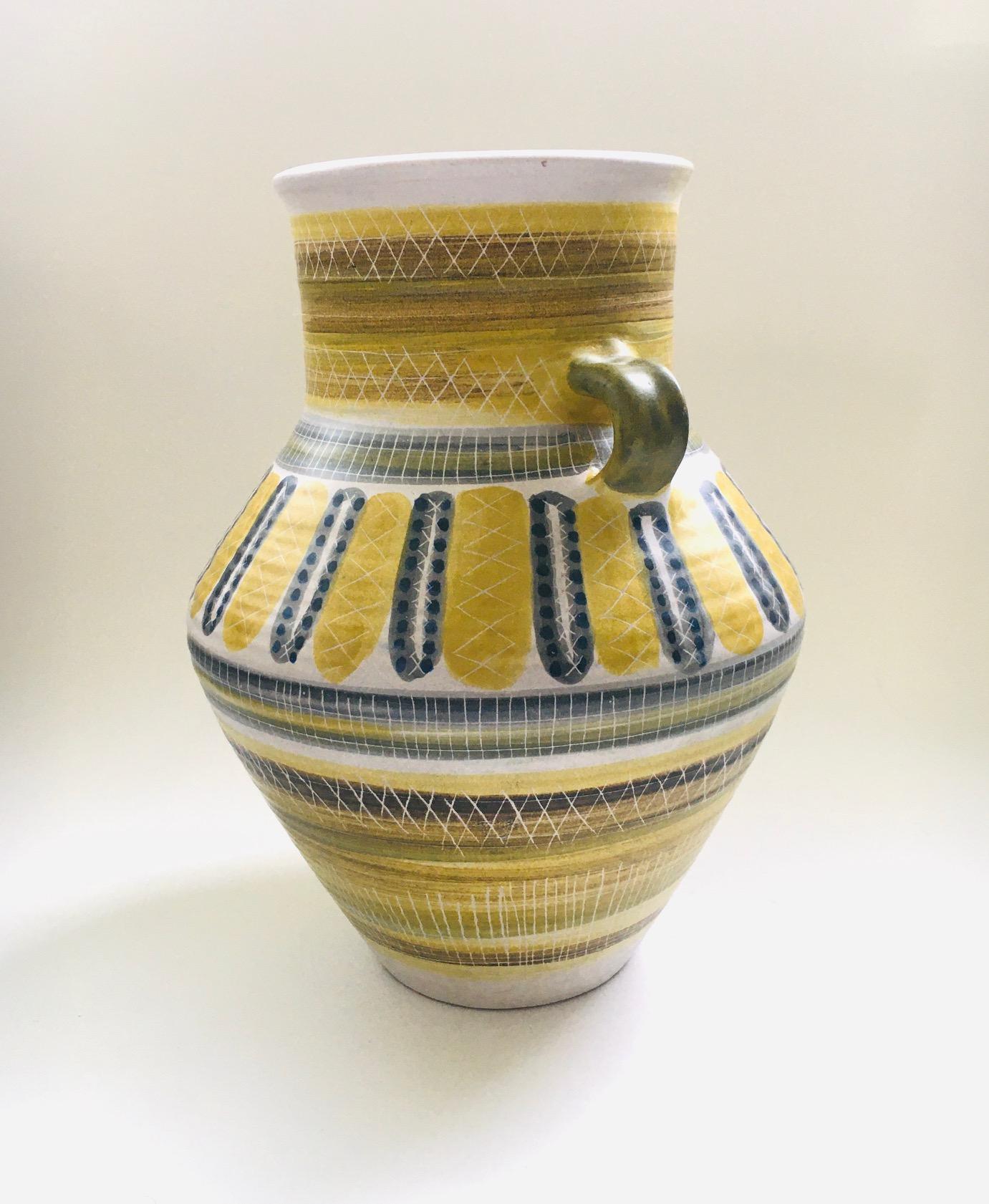 Seltene Midcentury Art Pottery Studio Vase von Marcel Guillot, Frankreich 1950er Jahre im Angebot 2
