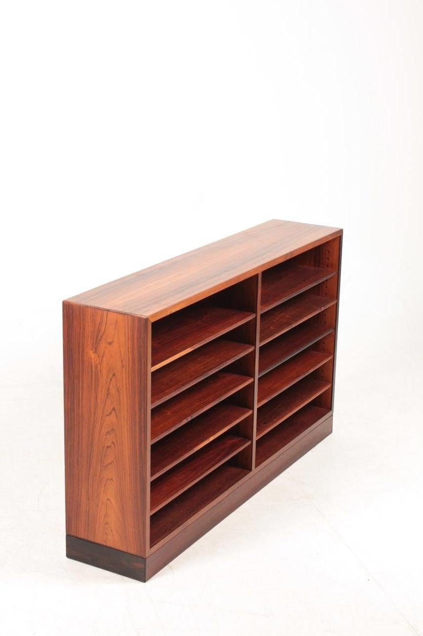 Low bookcase roseoowd. Designed by MAA. Børge Mogensen in 1958, this piece is made by CM Madsen cabinetmakers Denmark in the 1960s. Great original condition.