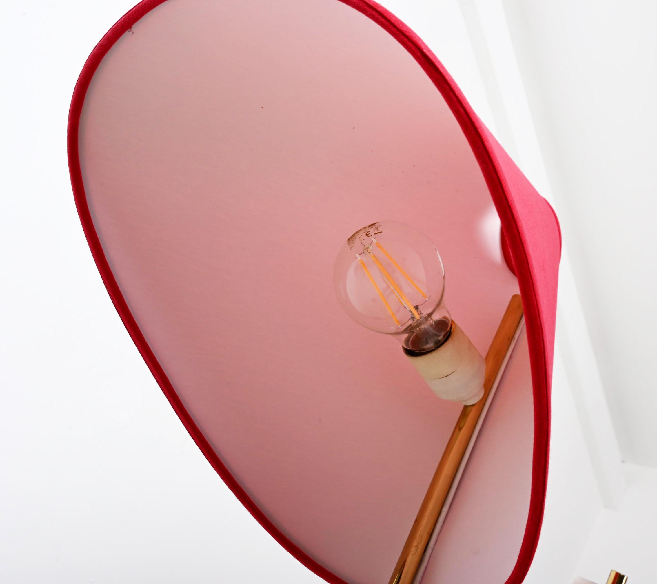 Rare Midcentury Brass Floor Lamp by Rupert Nikoll in vendita 7