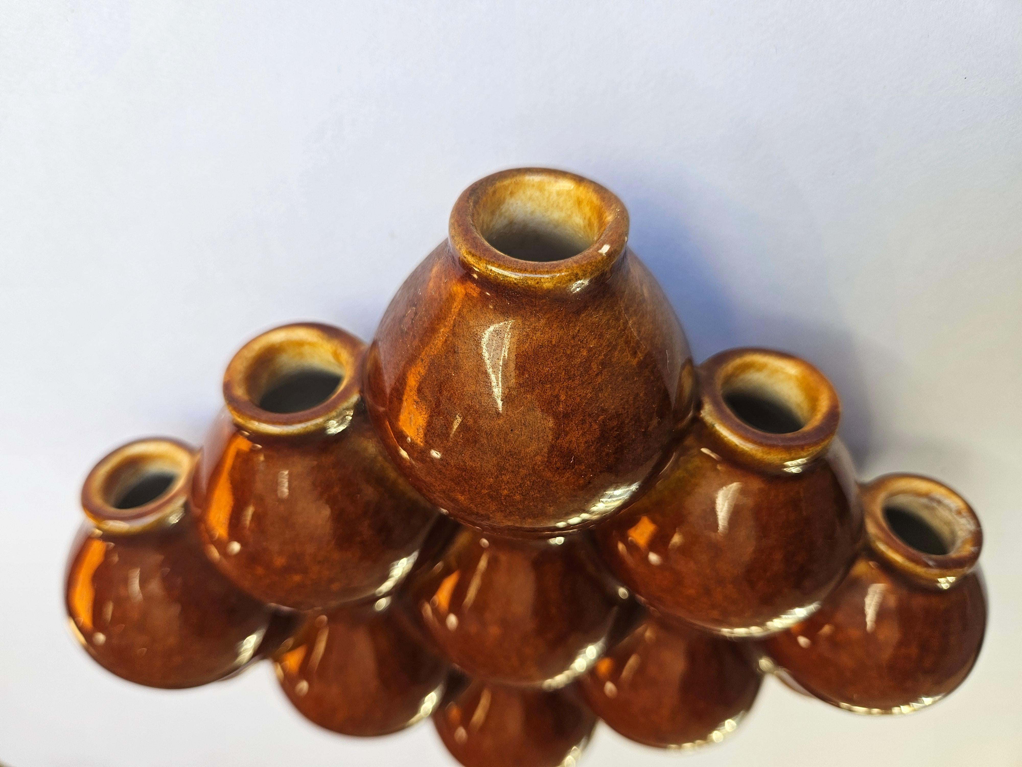 Raro jarrón de pared de cerámica de mediados de siglo, años 70 en venta 1