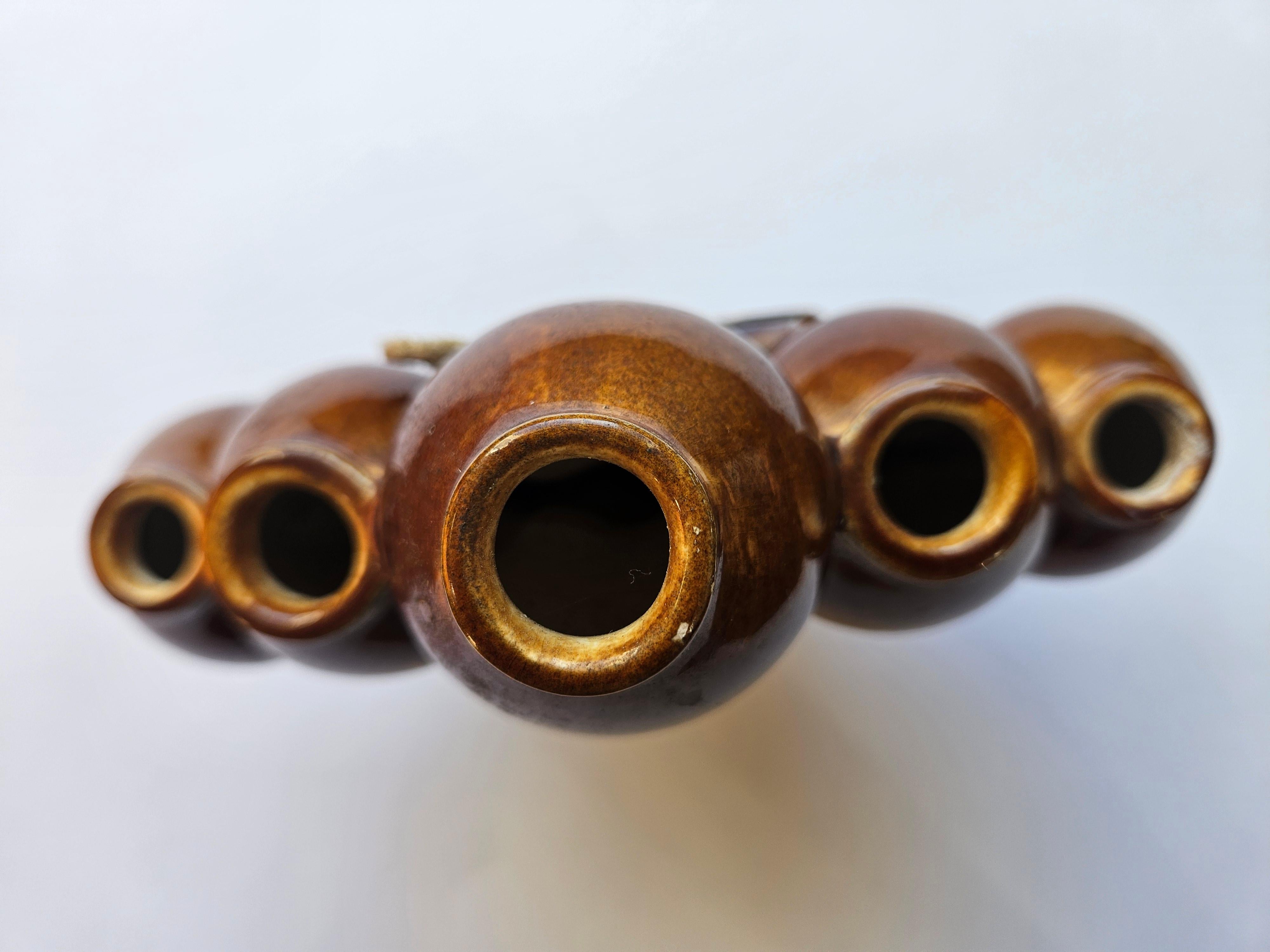 Raro jarrón de pared de cerámica de mediados de siglo, años 70 en venta 2