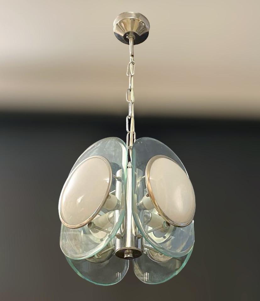 Rare Midcentury Chandelier by Veca In Good Condition For Sale In Los Angeles, CA