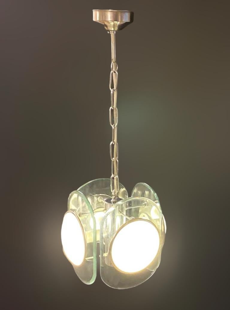 20th Century Rare Midcentury Chandelier by Veca For Sale
