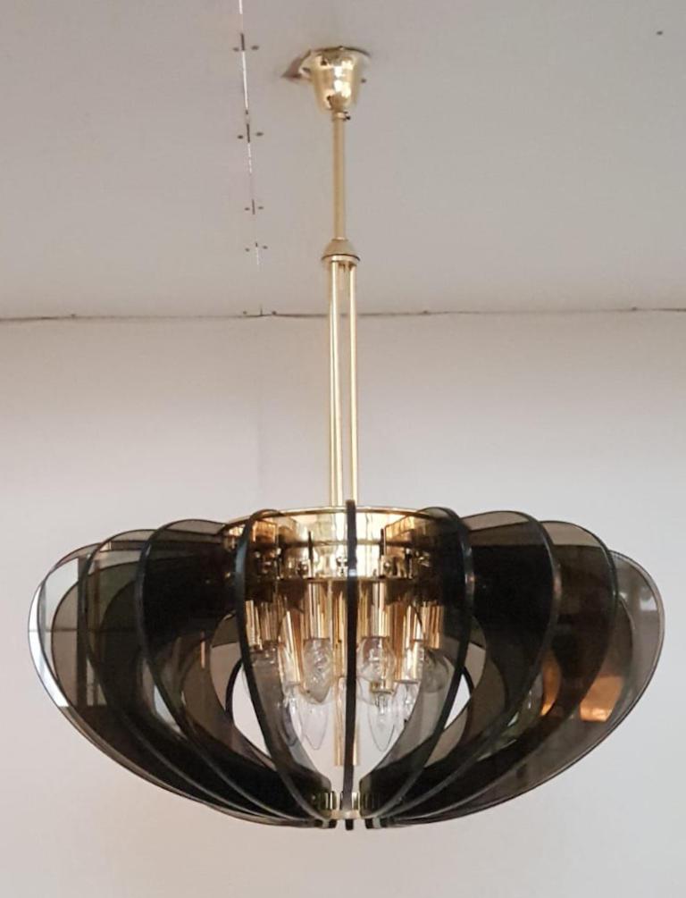 Rare Midcentury Chandelier by Veca In Good Condition In Los Angeles, CA