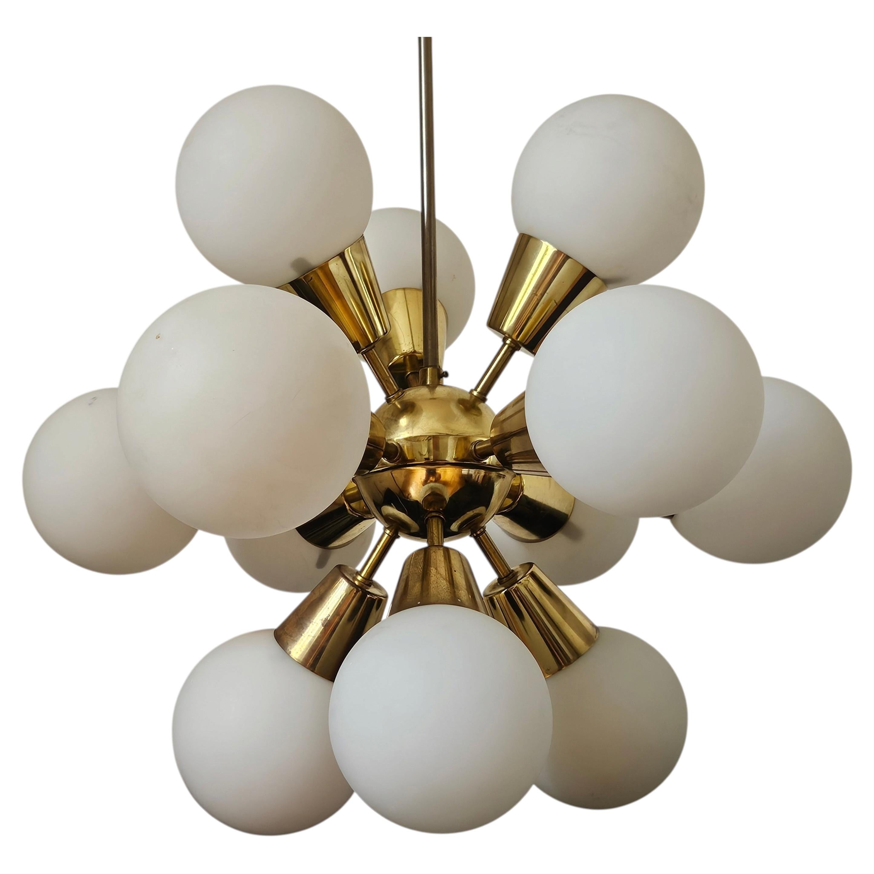 Rare Midcentury Chandelier Sputnik, Kamenicky Senov, 1970s