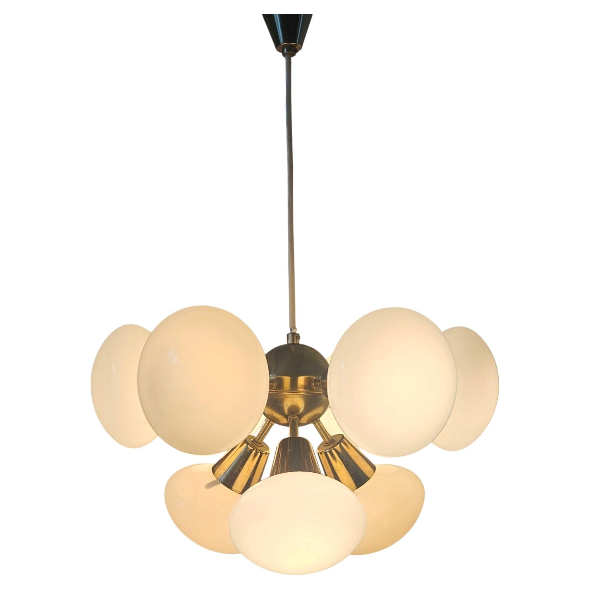 Rare Midcentury Chandelier Sputnik, Kamenicky Senov, 1970s