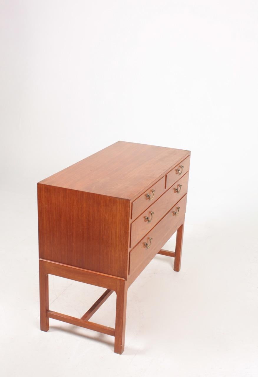 Mid-20th Century Rare Midcentury Chest of Drawers in Teak by Egon Bro Petersen, 1950s