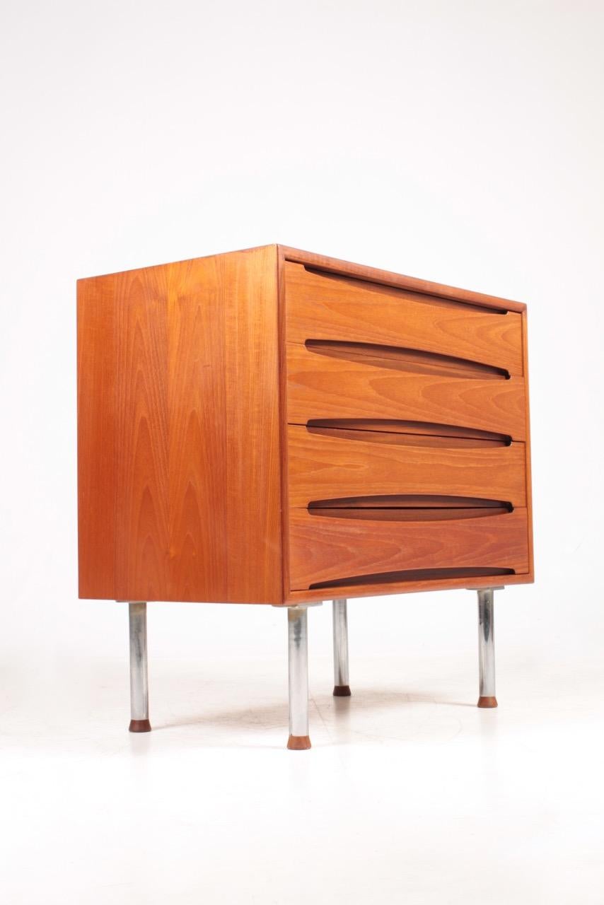 Scandinavian Modern Rare Midcentury Chest of Drawers in Teak by Skovby, 1960s