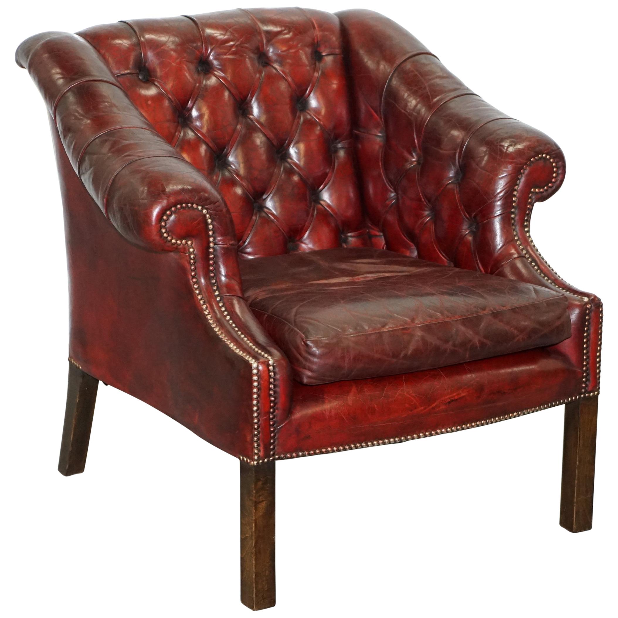 Leather Chesterfield Armchair For Sale at 1stDibs