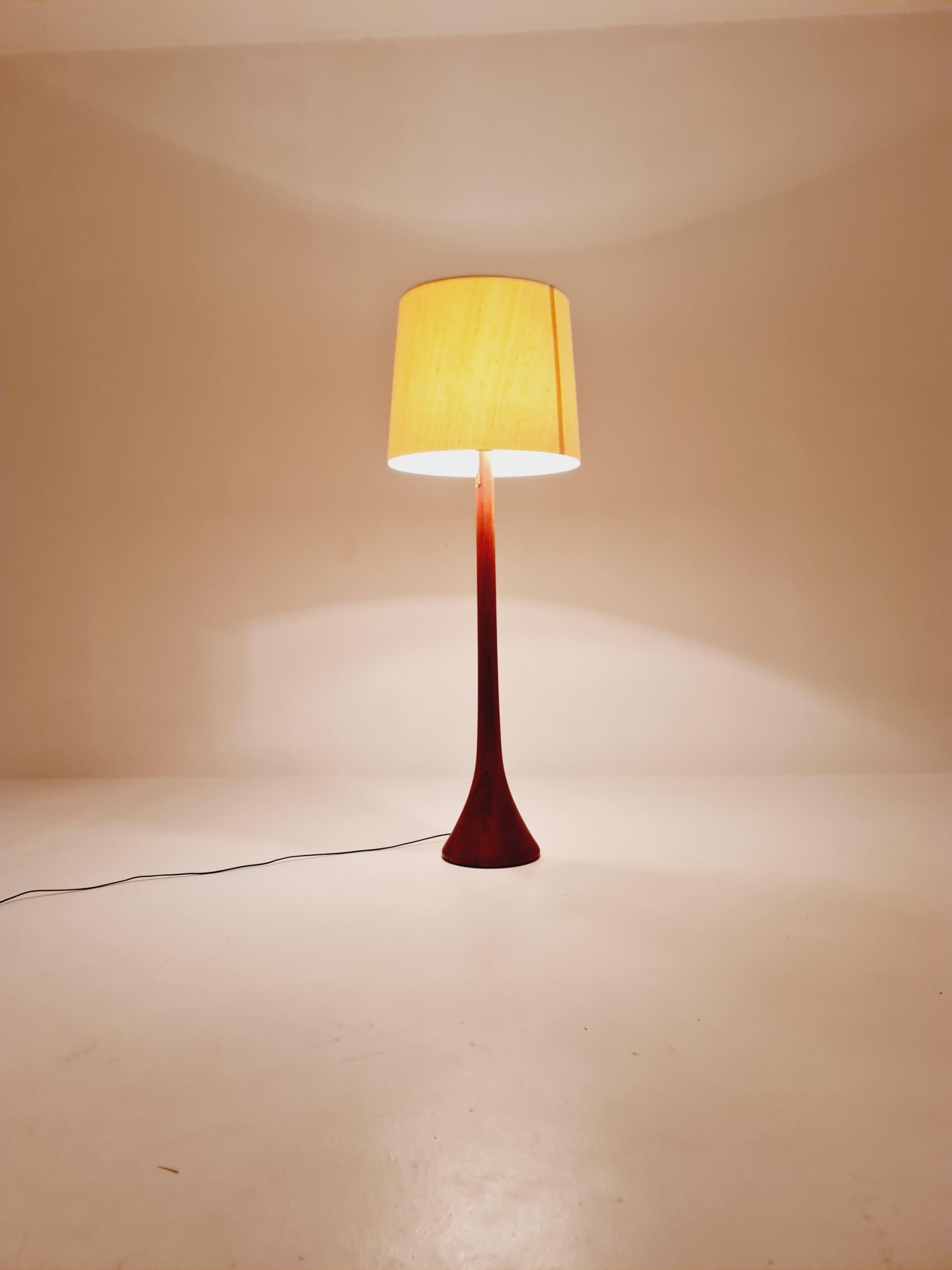 Rare Midcentury Danish floor lamp by KIRK solid teak, 1960s For Sale 4