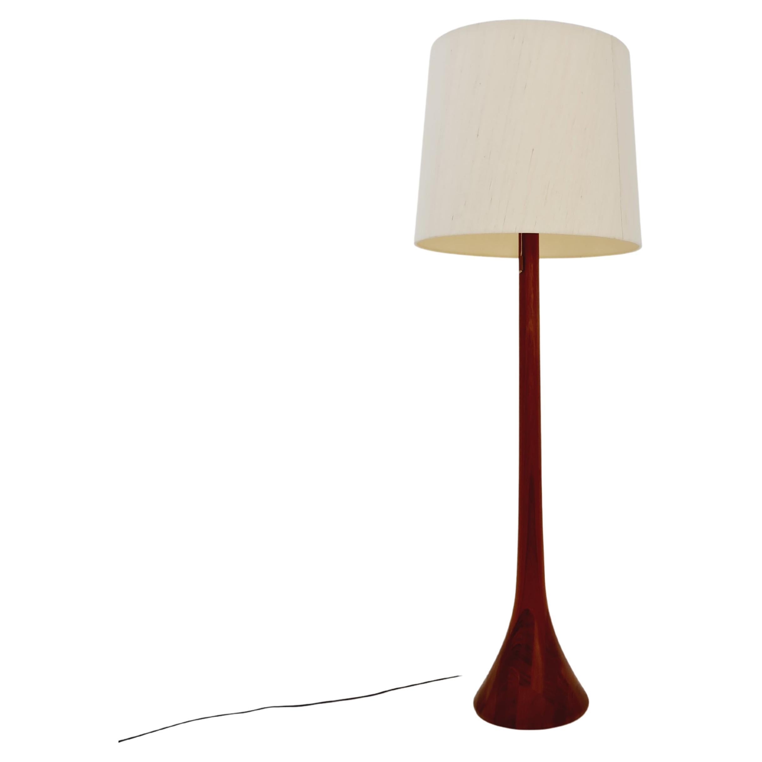 Rare Midcentury Danish floor lamp by KIRK solid teak, 1960s For Sale