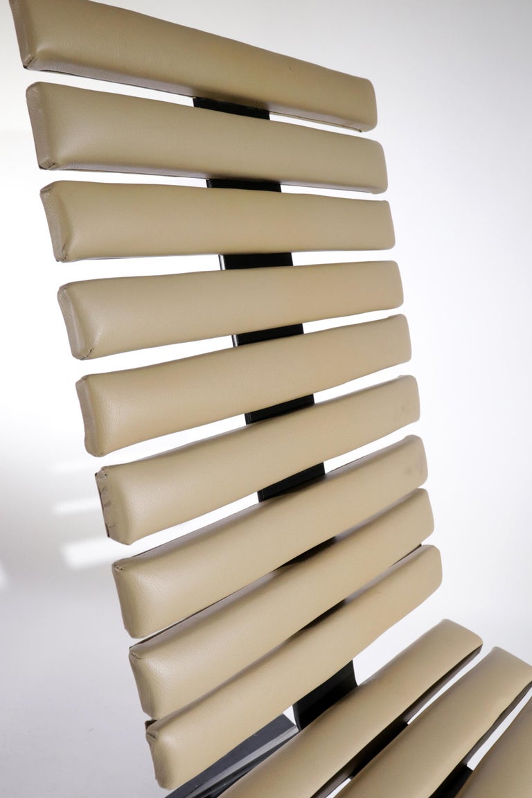 Rare Brutalist Midcentury Design Rib Chair, 1980s For Sale 3