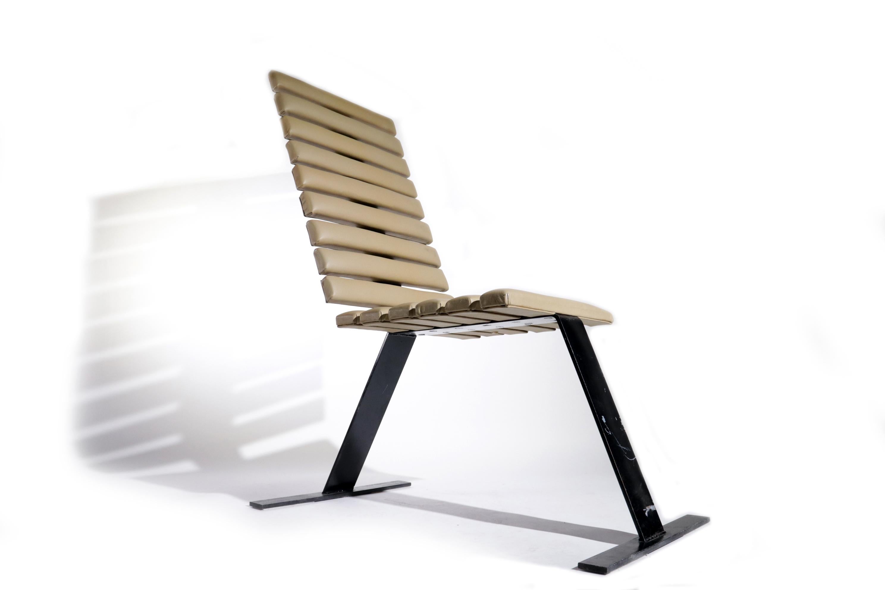 Rare Brutalist Midcentury Design Rib Chair, 1980s For Sale 6