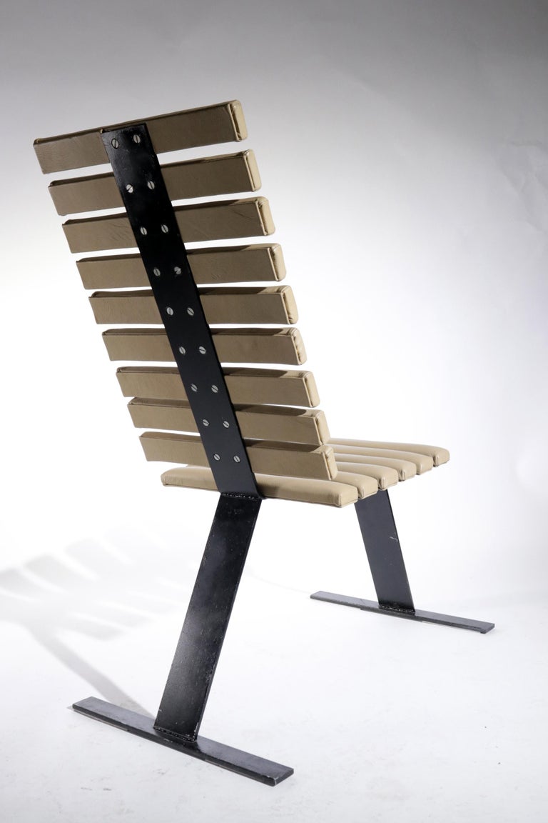 Rare Brutalist Midcentury Design Rib Chair, 1980s For Sale 8