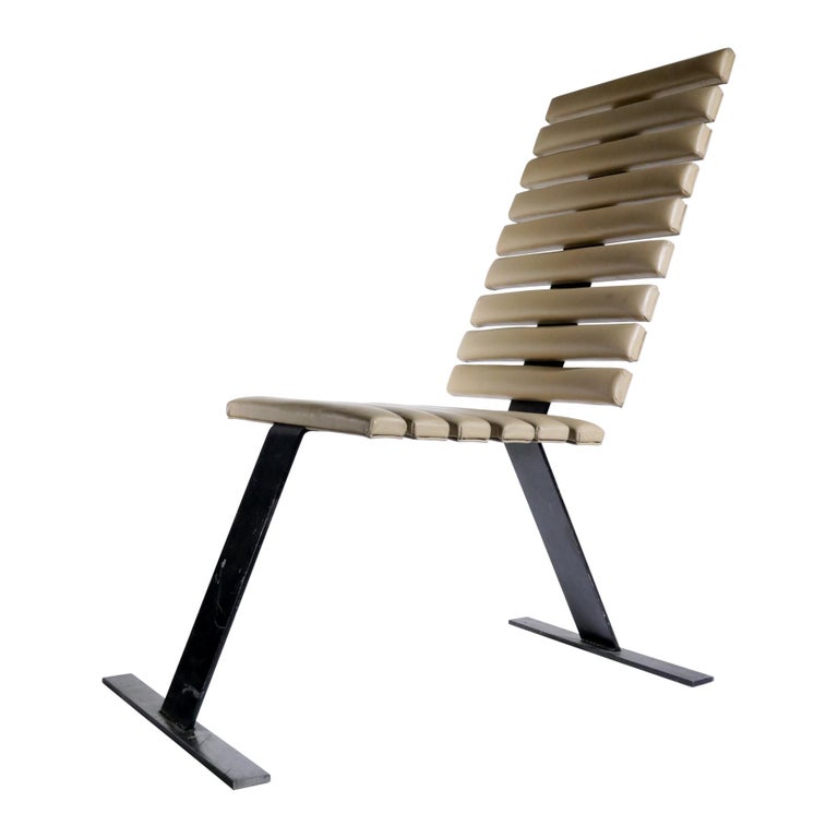 Rare Brutalist Midcentury Design Rib Chair, 1980s For Sale