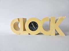 Rare Midcentury Desk or Table Clock, Space Age, Italy, 1970s