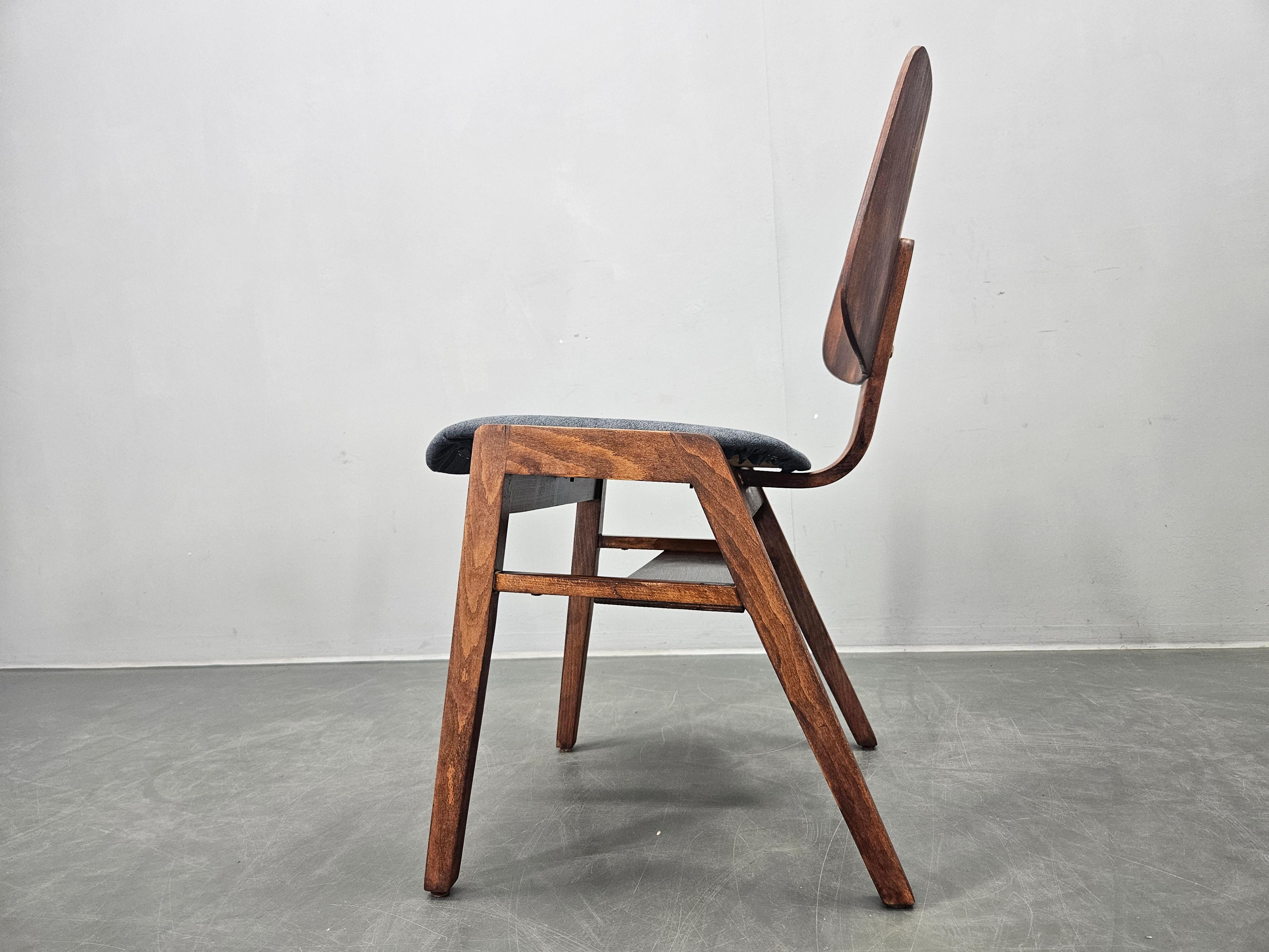Rare Midcentury Dining Chiars in style of Eames,  up to 8 available, 1960s For Sale 8