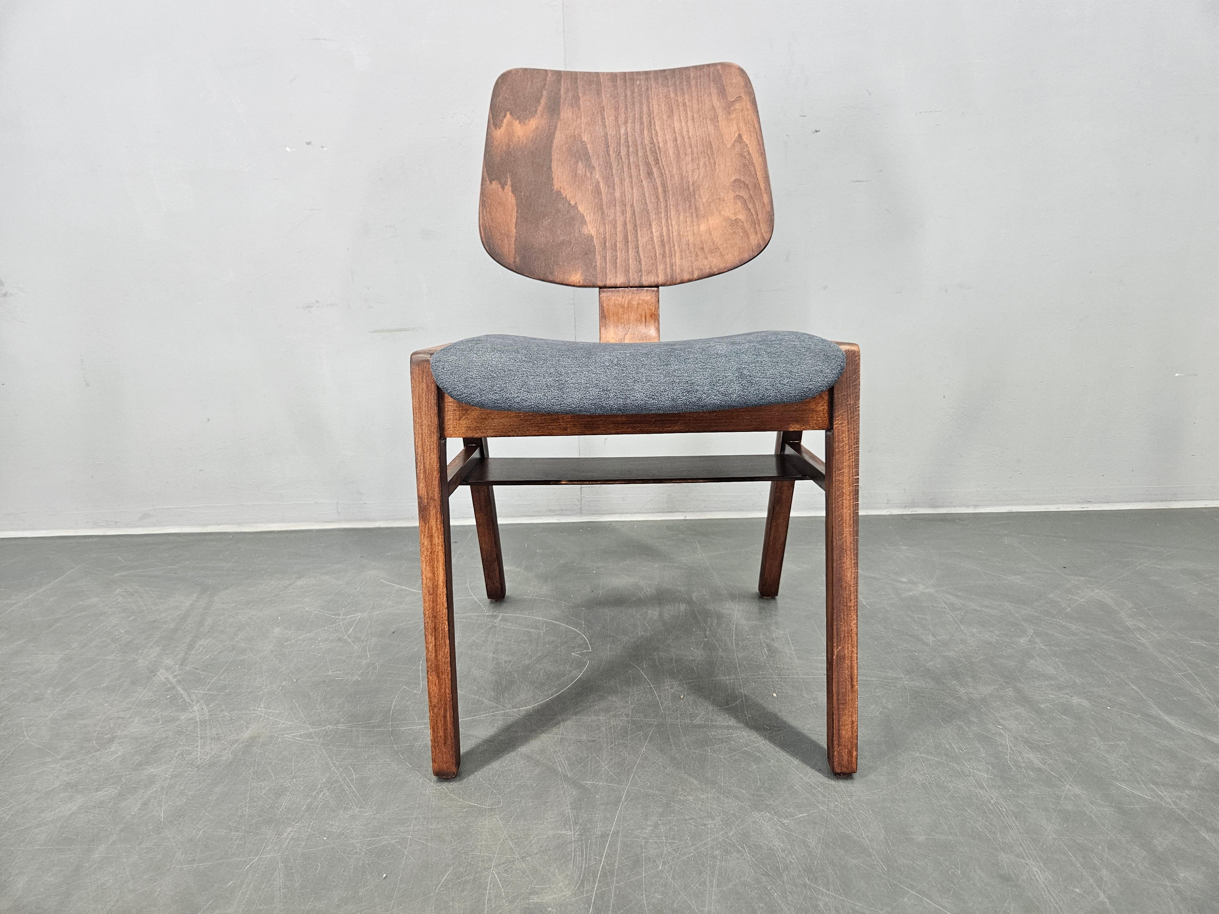 Mid-Century Modern Rare Midcentury Dining Chiars in style of Eames,  up to 8 available, 1960s For Sale