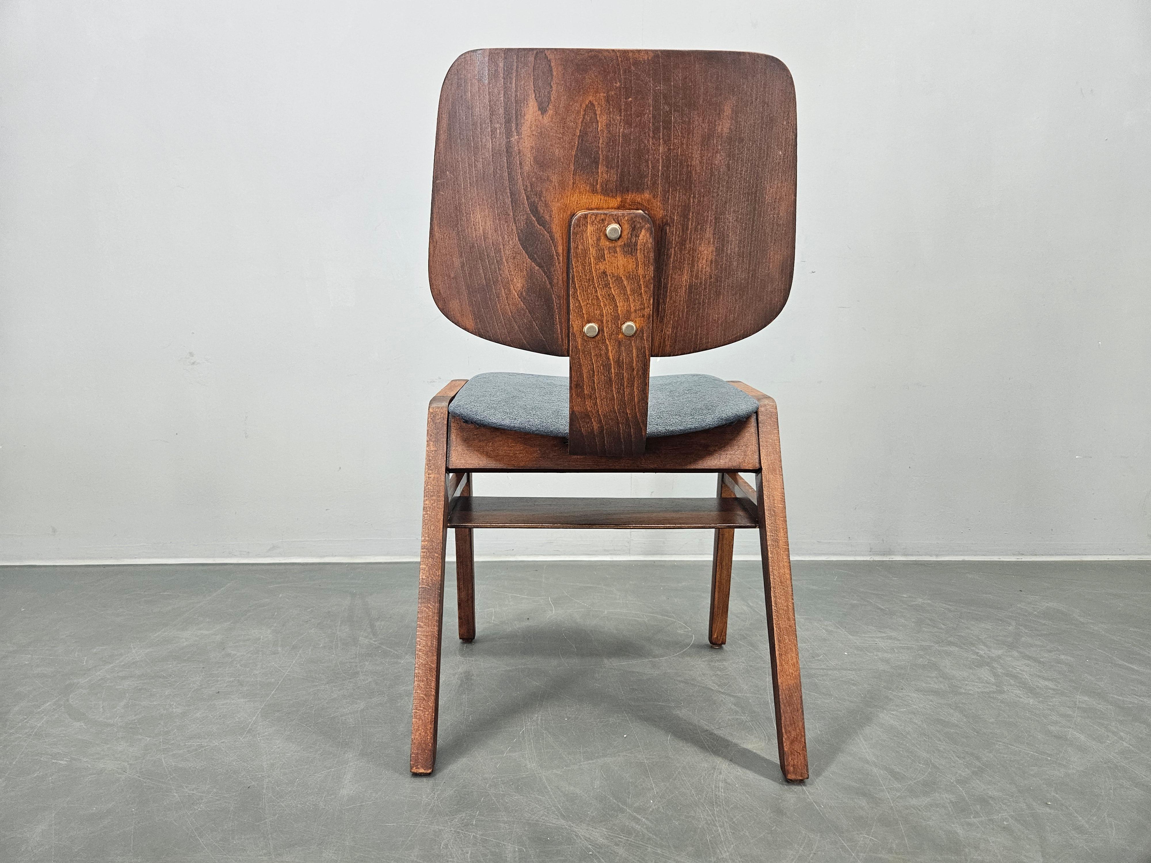 Mid-20th Century Rare Midcentury Dining Chiars in style of Eames,  up to 8 available, 1960s For Sale