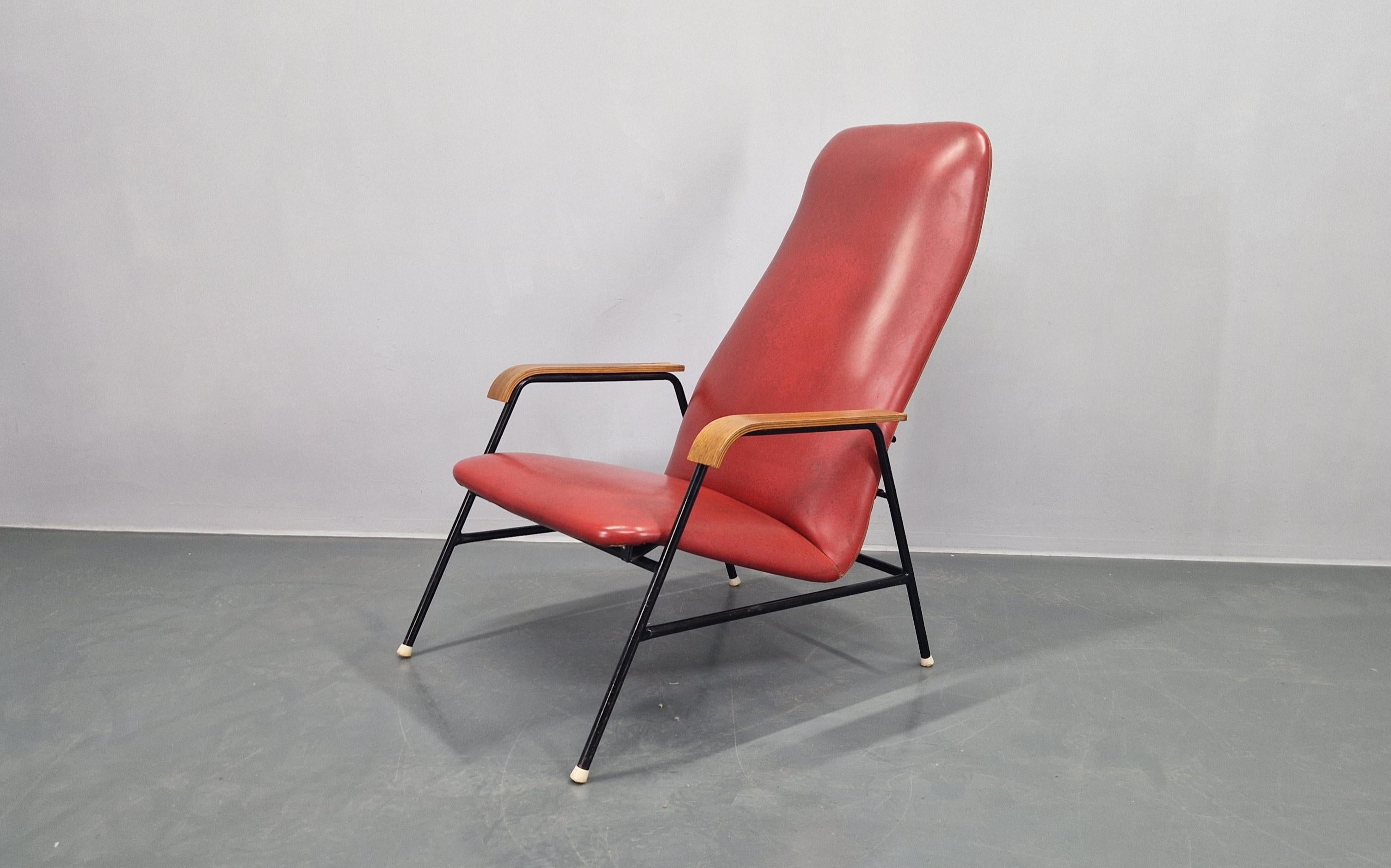 Rare Midcentury Easy Armchair, Sweden, 1960s. For Sale 3