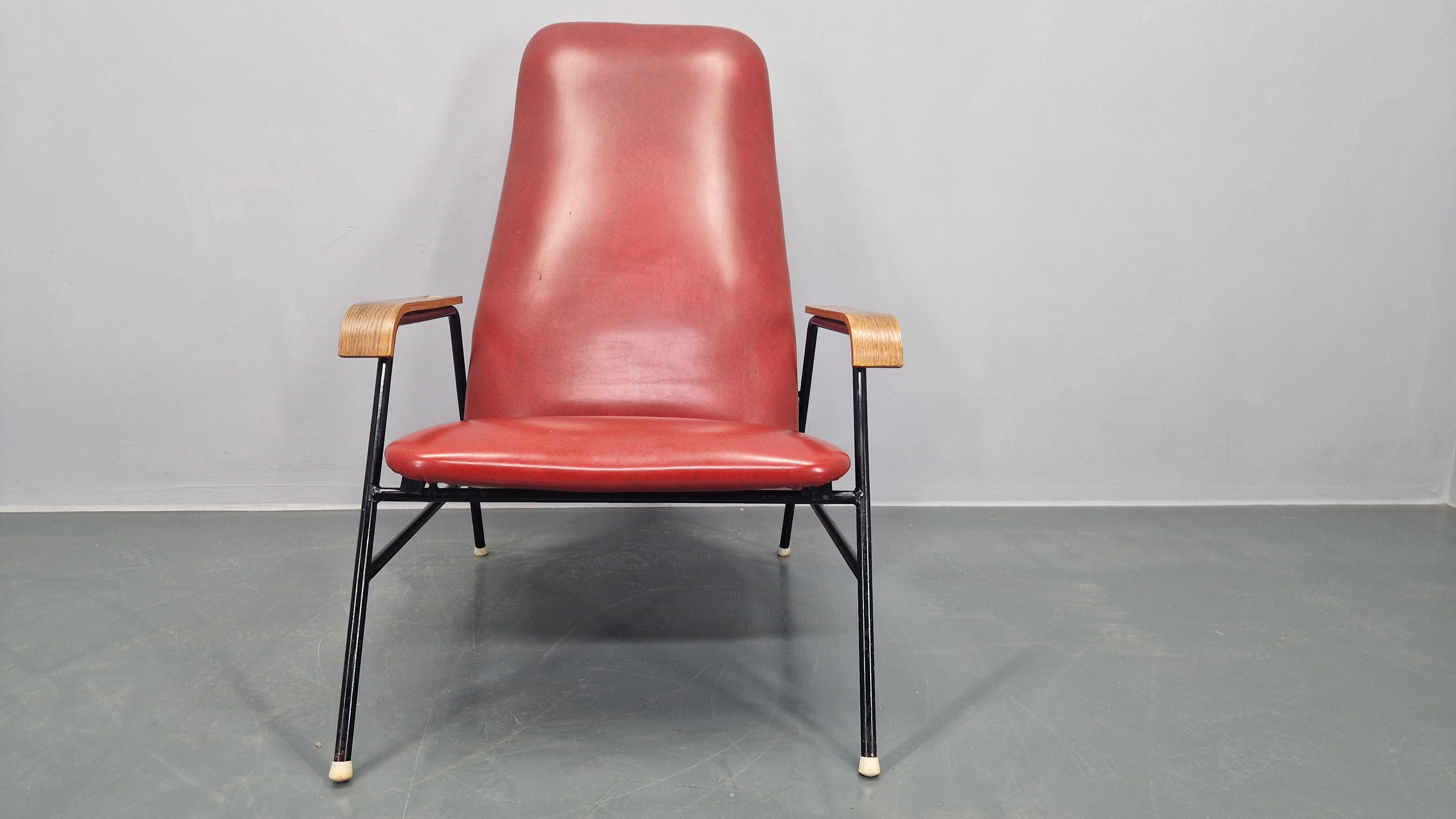 Rare Midcentury Easy Armchair, Sweden, 1960s. For Sale 4